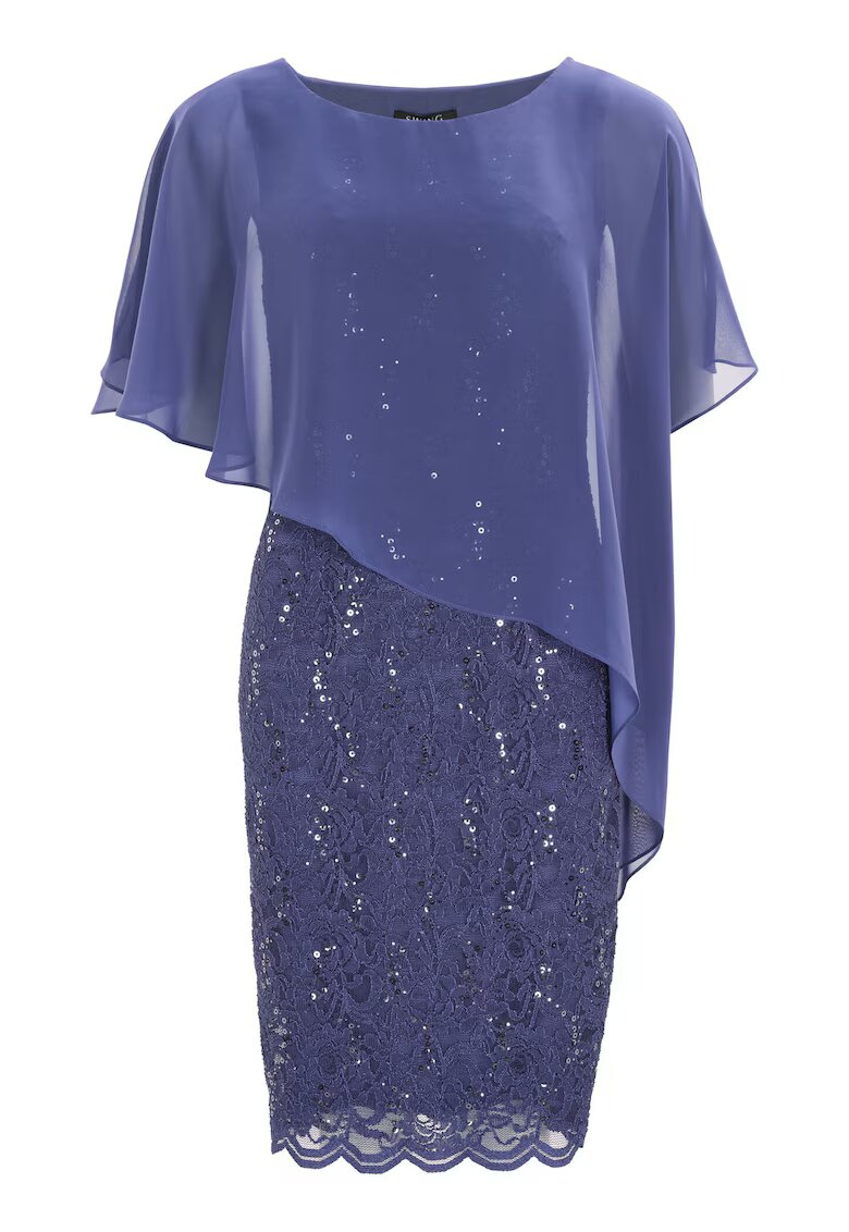SWING Rochie dama 77760410 - Poliester - Albastru