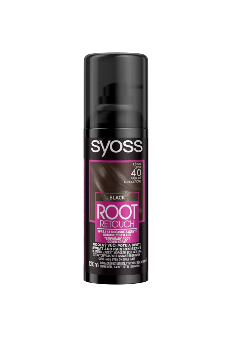 Syoss Spray pentru vopsirea temporara a radacinilor Root Retouch Negru - 120 ml