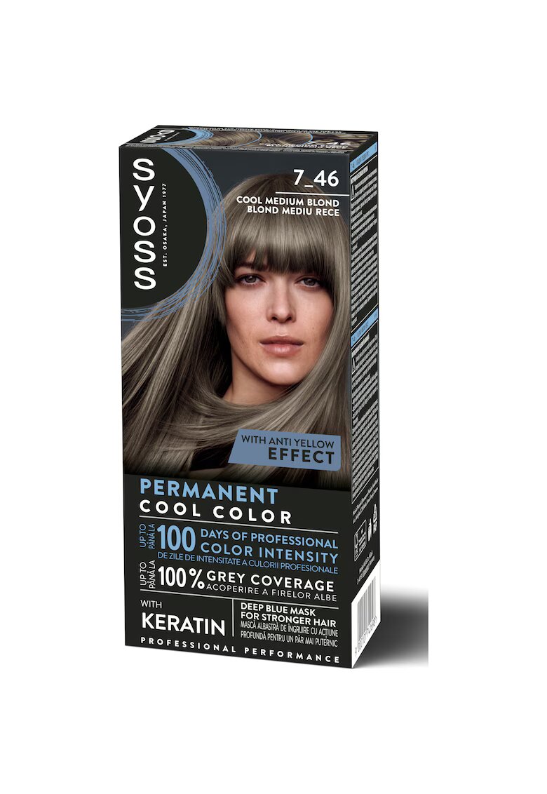 Syoss Vopsea de par Baseline Metallic Collection - 115 ml - Blond Mediu Rece