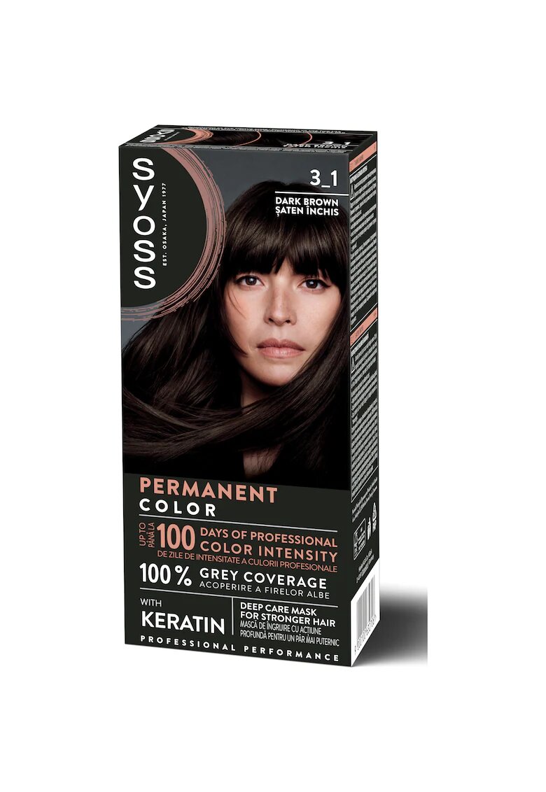 Syoss Vopsea de par permanenta Color Baseline 115 ml - Saten Inchis