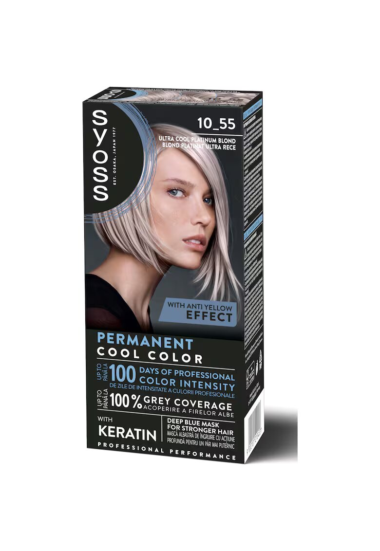 Syoss Vopsea de par permanenta Color Baseline 115 ml - Ultra Platinum Blond