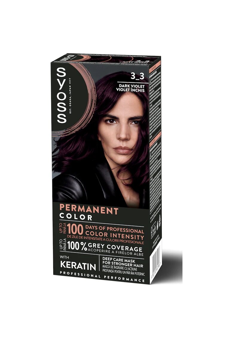Syoss Vopsea de par permanenta Color Baseline 115 ml - Violet inchis