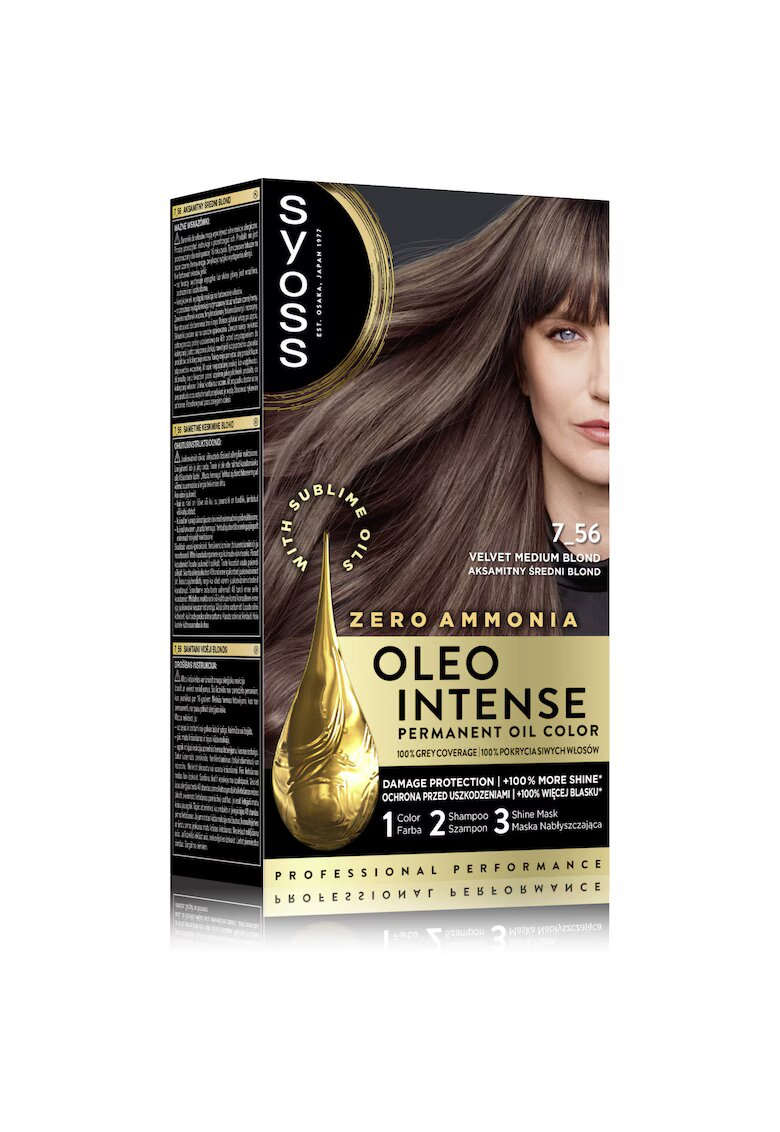 Syoss Vopsea de par permanenta fara amoniac Color Oleo Intense 115 ml - 7-56