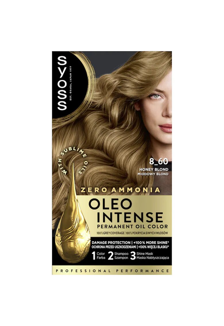 Syoss Vopsea de par permanenta fara amoniac Color Oleo Intense 115 ml - 8-60