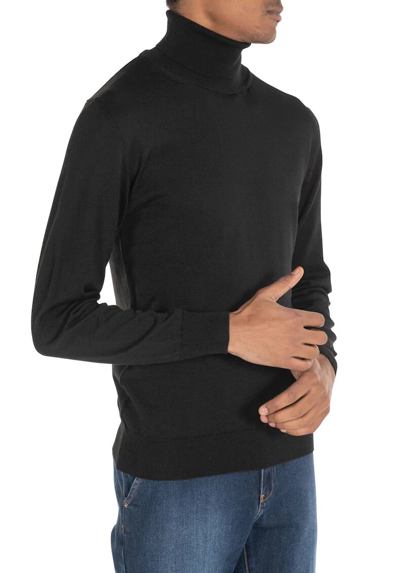 Takeshy Kurosawa Pulover slim fit cu guler inalt -