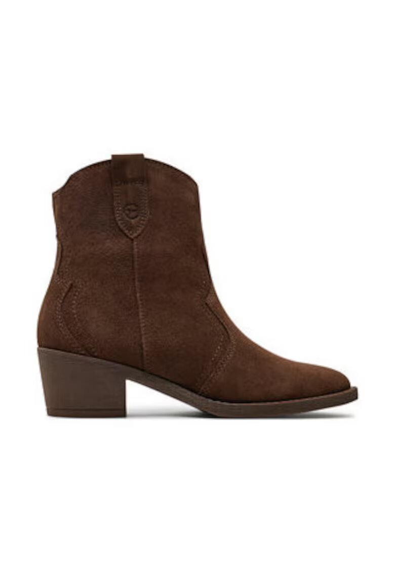 Tamaris Botine dama 304121456 - Piele naturala - Maro -