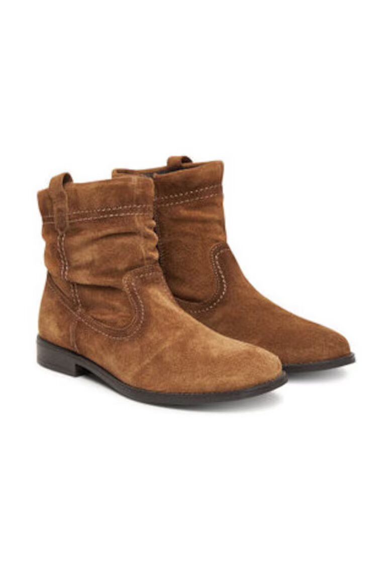 Tamaris Botine dama material piele naturala - maro