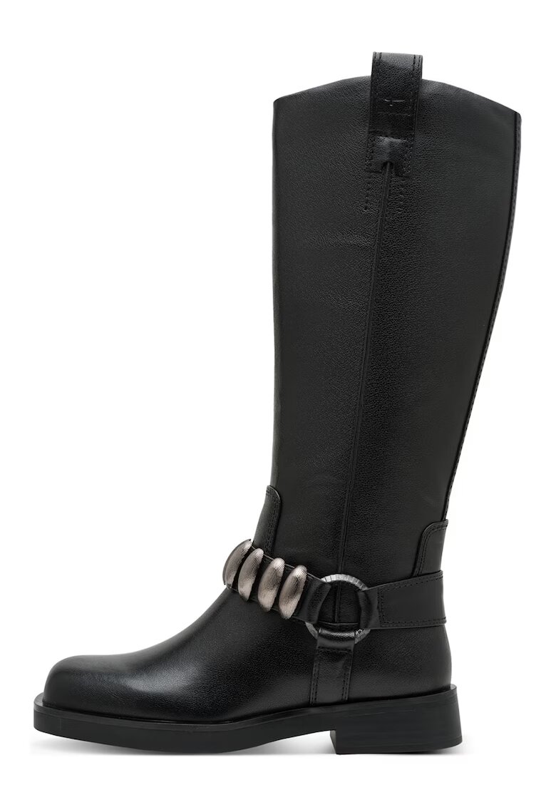 Tamaris Cizme mid-calf de piele ecologica - Negru