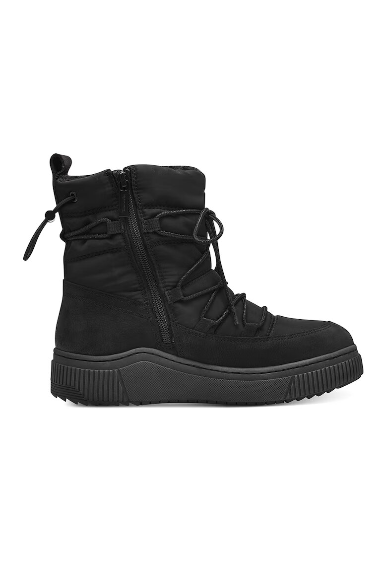 Tamaris Comfort Cizme de iarna cu garnituri de piele intoarsa - Negru