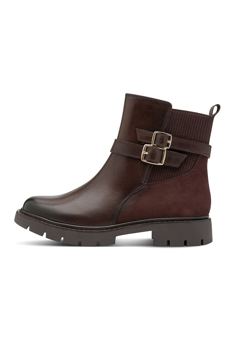Tamaris Comfort Ghete de piele - Auriu/Maro cognac