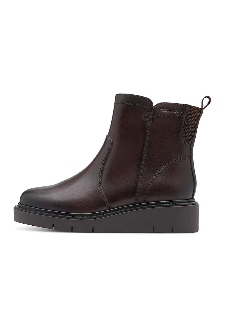 Tamaris Comfort Ghete wedge de piele - Maro inchis