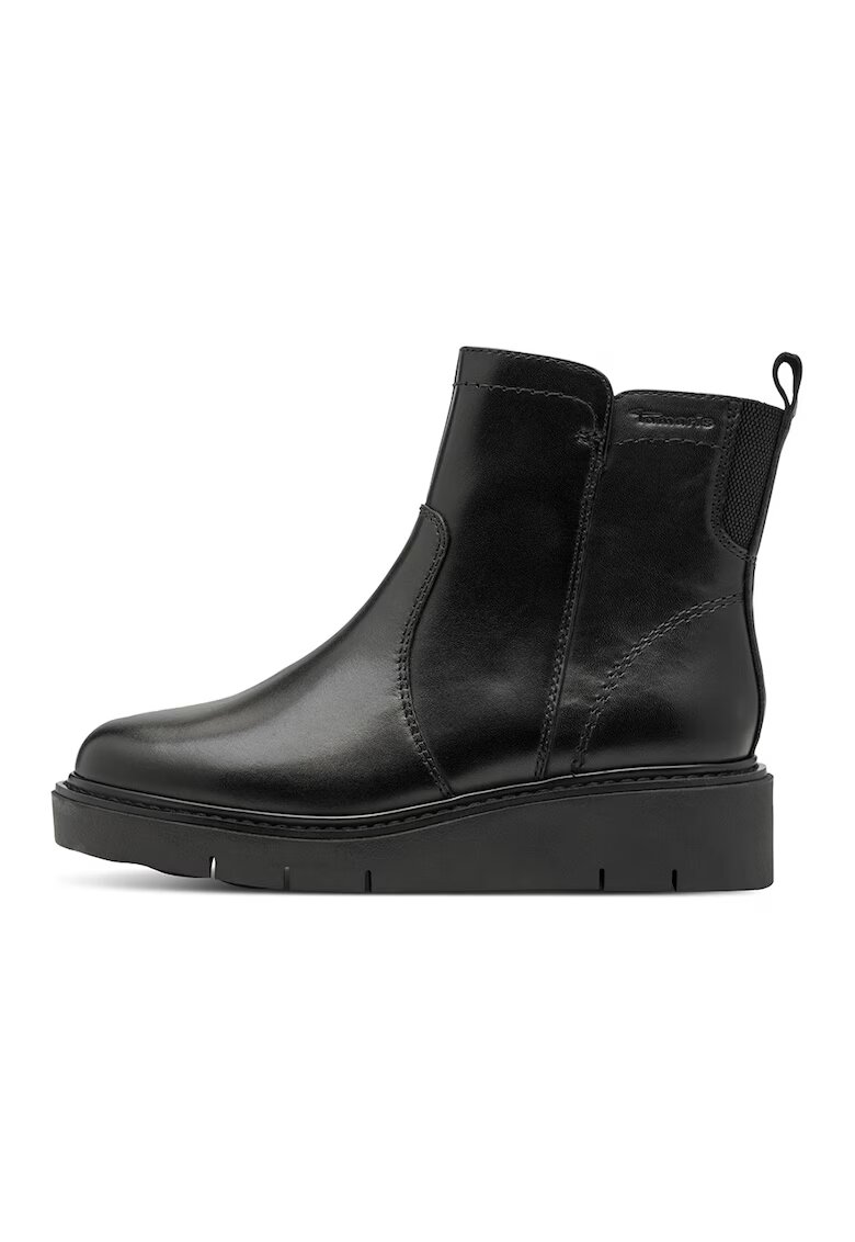 Tamaris Comfort Ghete wedge de piele - Negru