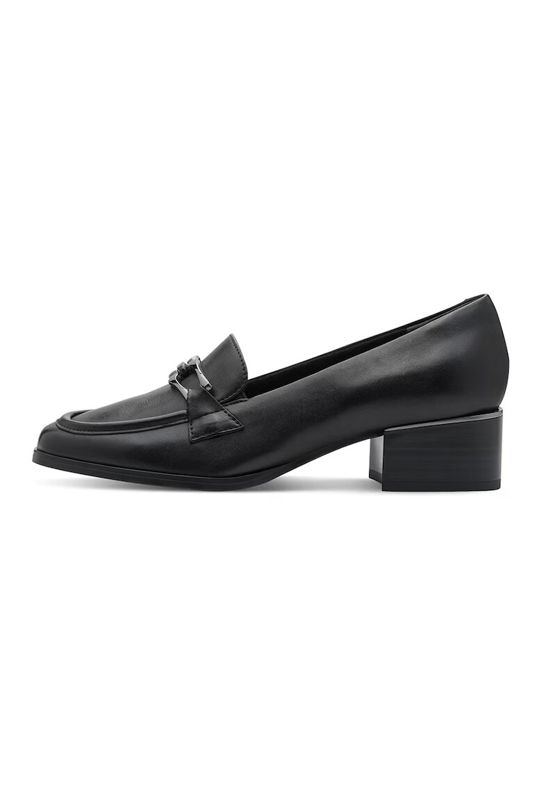 Tamaris Comfort Pantofi loafer de piele ecologica cu toc masiv - Negru
