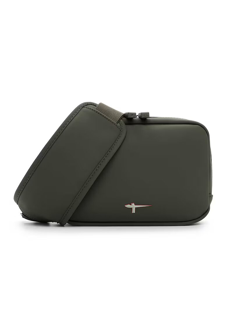 Tamaris Geanta crossbody de piele ecologica cu logo discret - Verde sparanghel