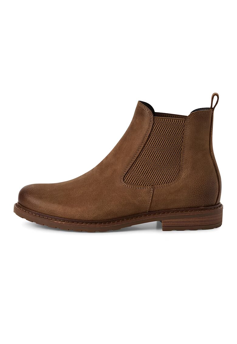 Tamaris Ghete Chelsea de piele - Caramel