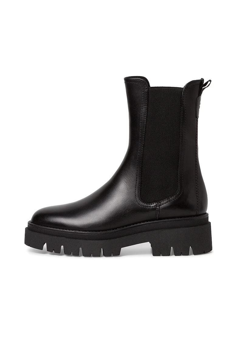 Tamaris Ghete Chelsea de piele intoarsa - Negru
