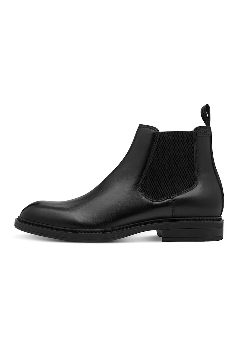 Tamaris Ghete de piele cu segment elastic - Negru