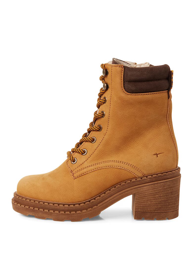 Tamaris Ghete de piele cu toc - Caramel
