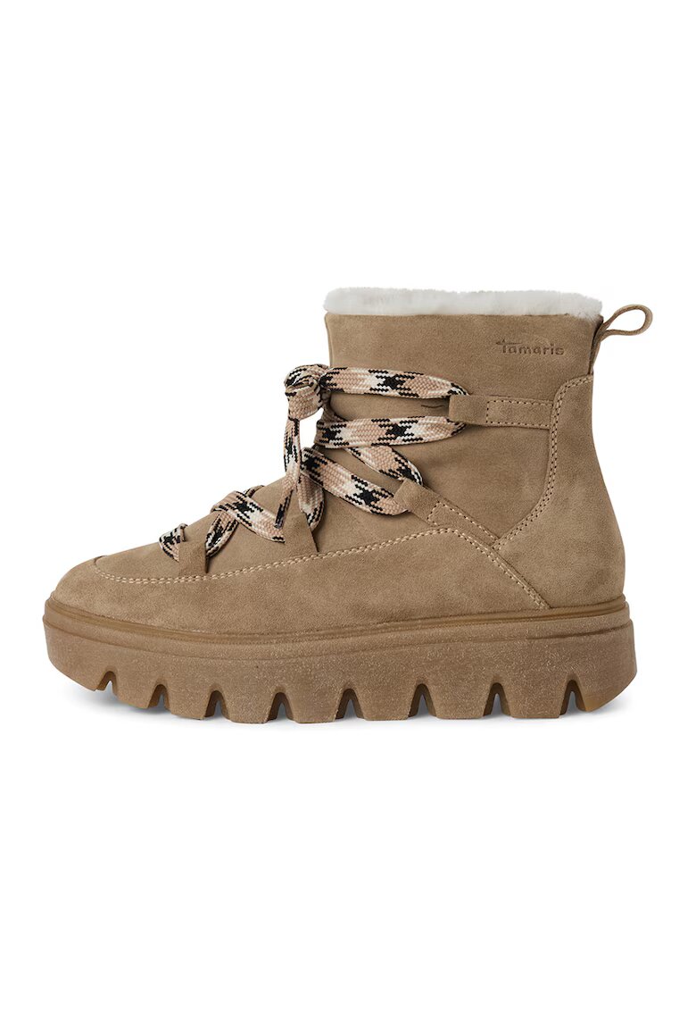 Tamaris Ghete de piele intoarsa - Bej
