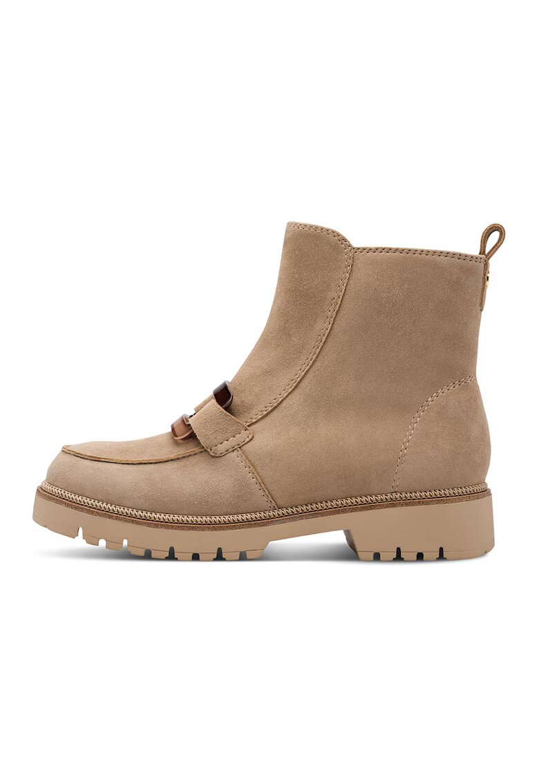 Tamaris Ghete de piele intoarsa - Bej