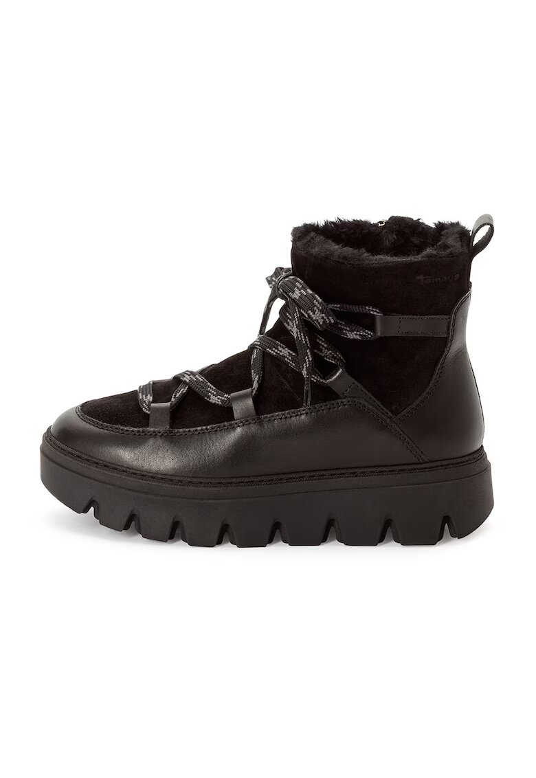 Tamaris Ghete de piele intoarsa - Negru