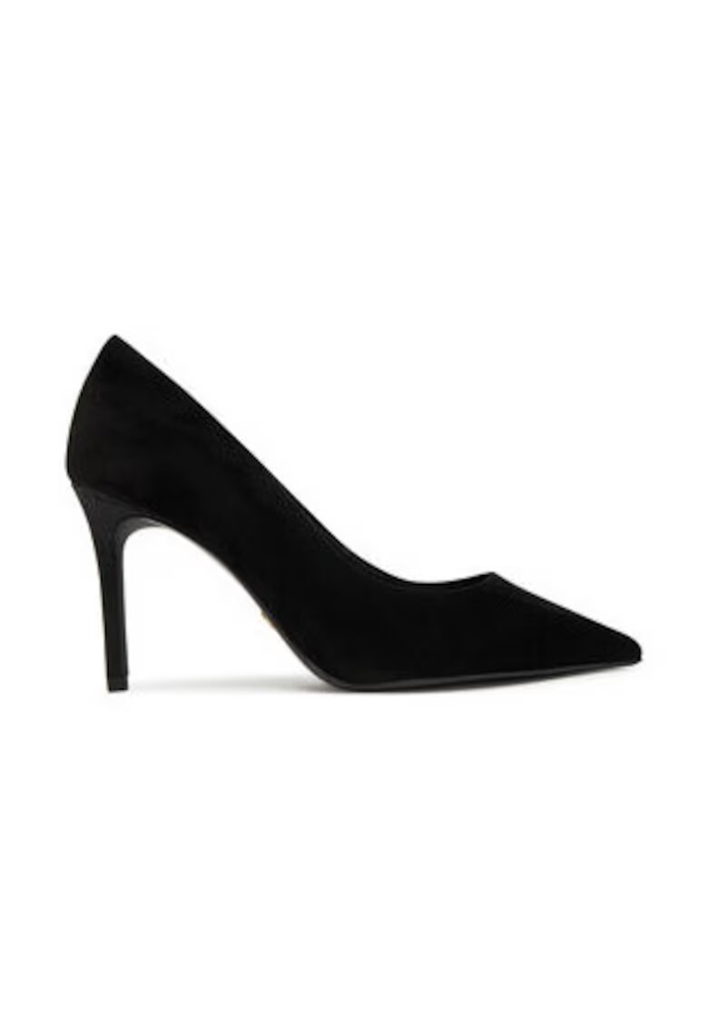Tamaris Pantofi dama - toc inalt - piele naturala - negru -