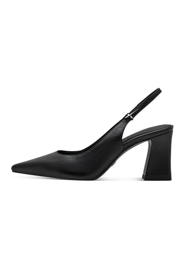 Tamaris Pantofi de piele cu varf ascutit - Negru