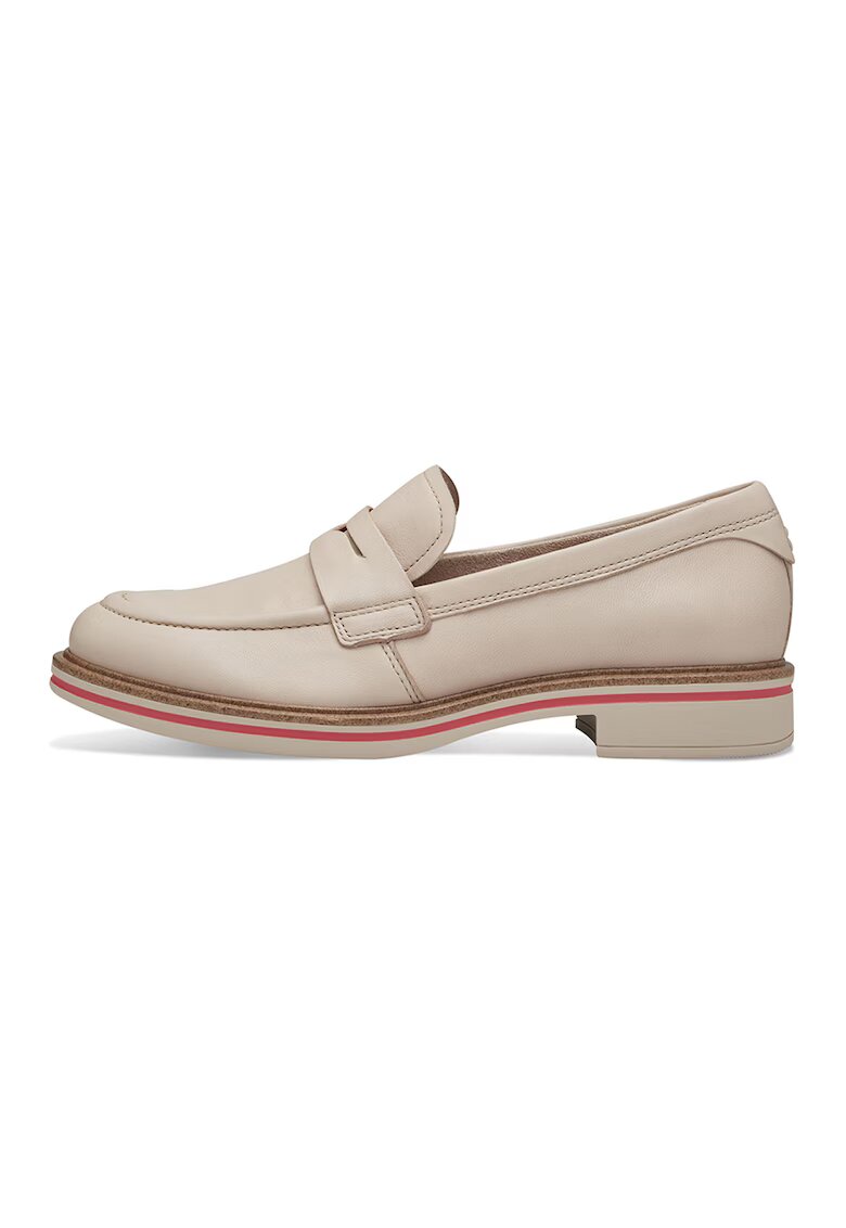 Tamaris Pantofi loafer de piele - Crem