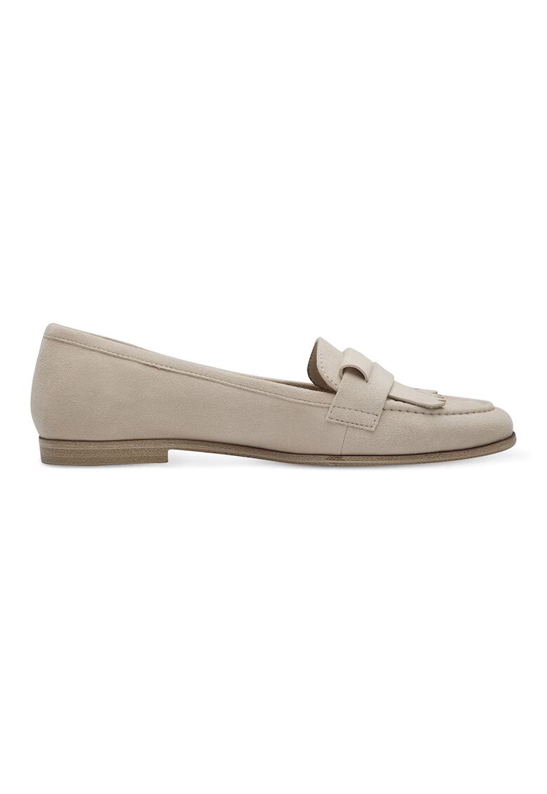 Tamaris Pantofi loafer de piele intoarsa - Bej deschis