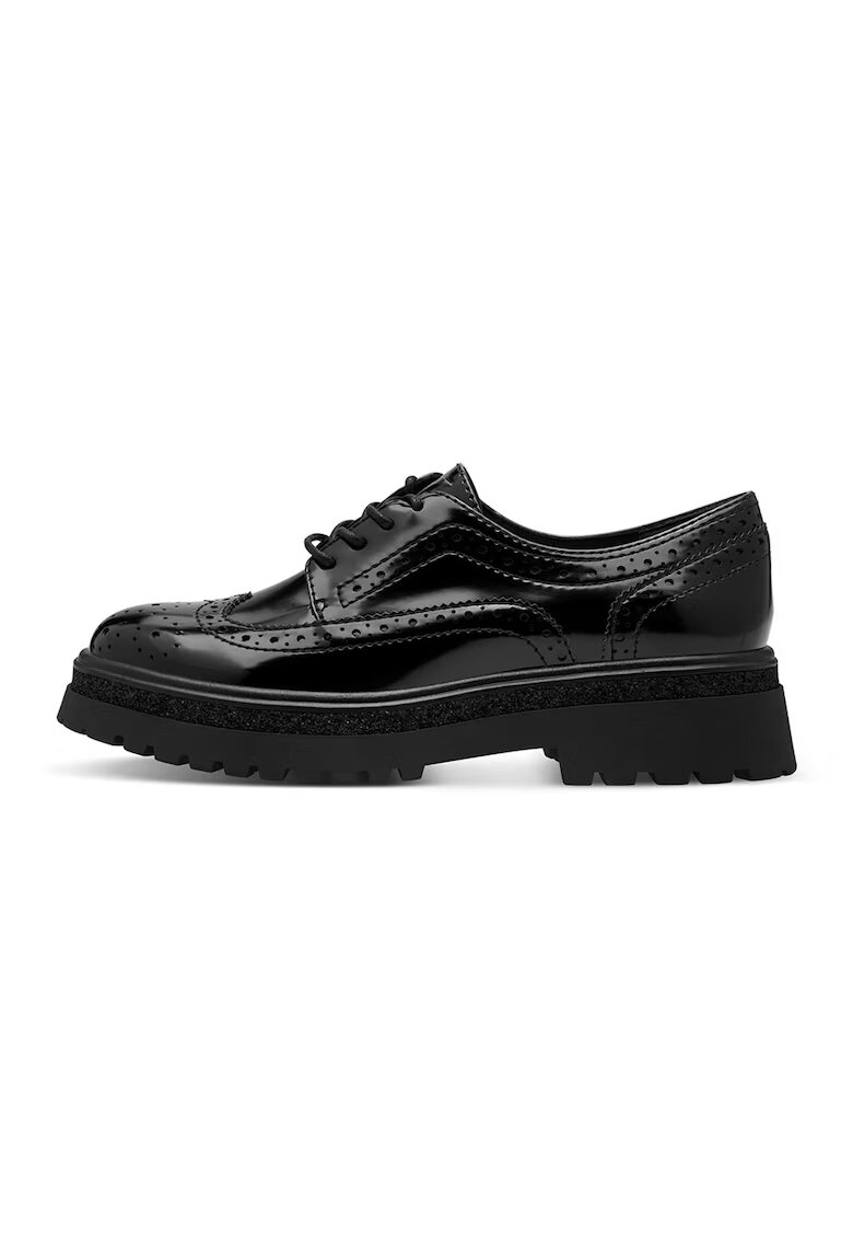 Tamaris Pantofi Oxford din piele ecologica - Negru