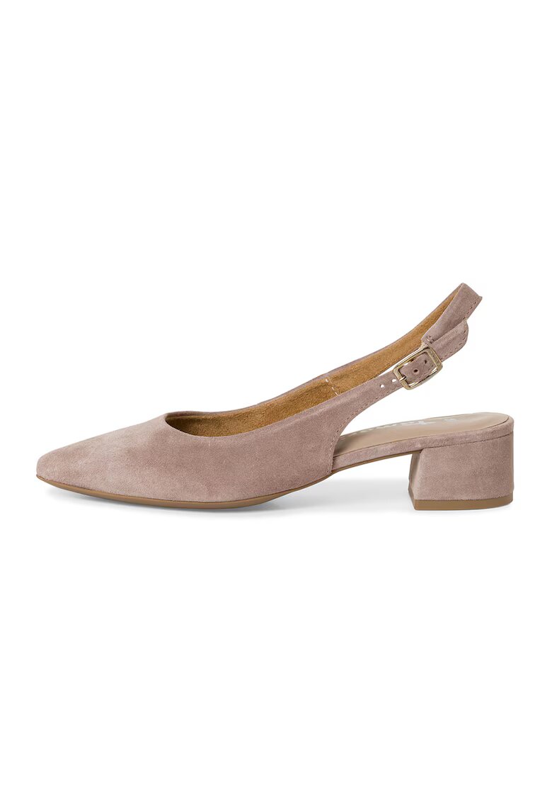 Tamaris Pantofi slingback cu toc masiv - Grej