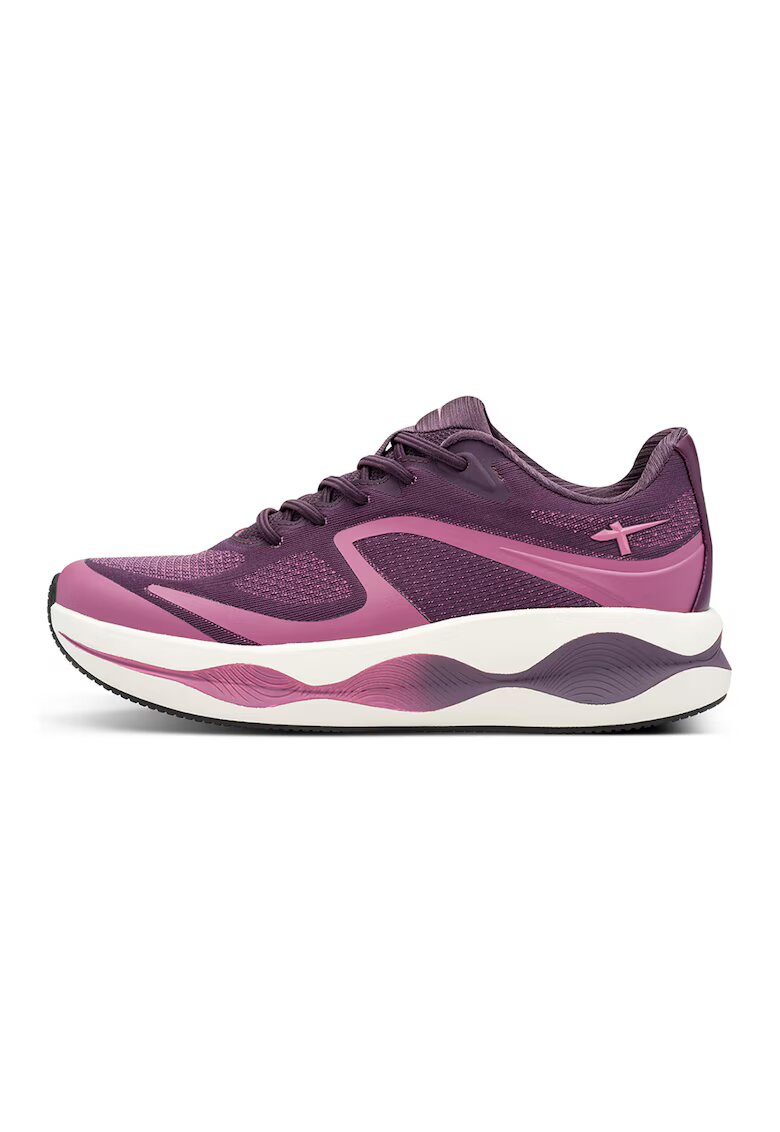 Tamaris Pantofi sport wedge din material textil - Violet/Roz fandango