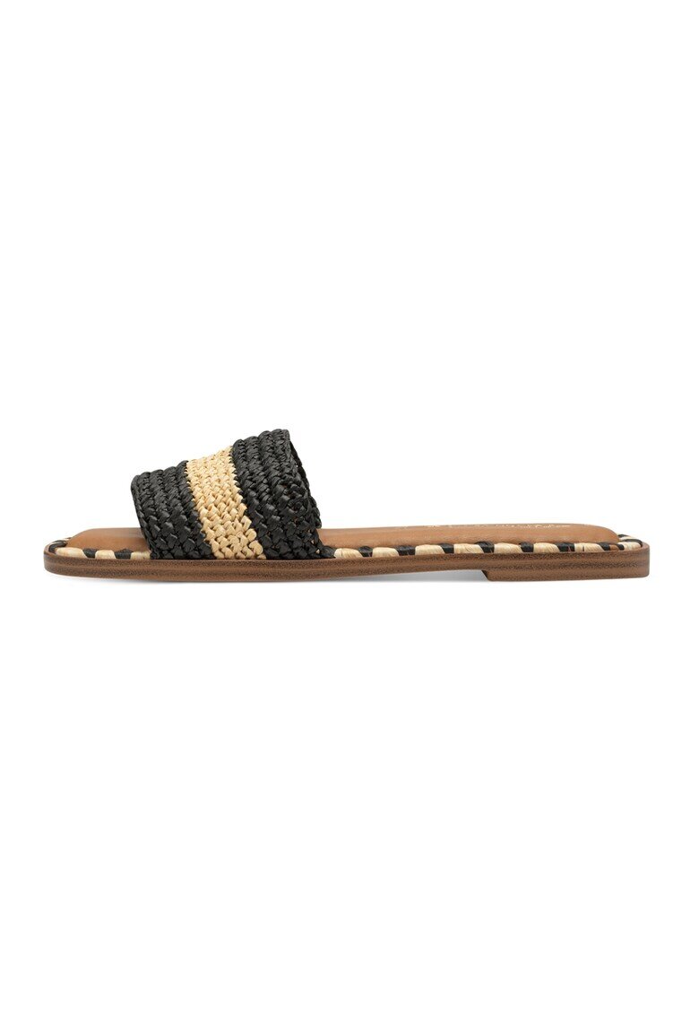 Tamaris Papuci cu aspect tesut - Negru/Bej