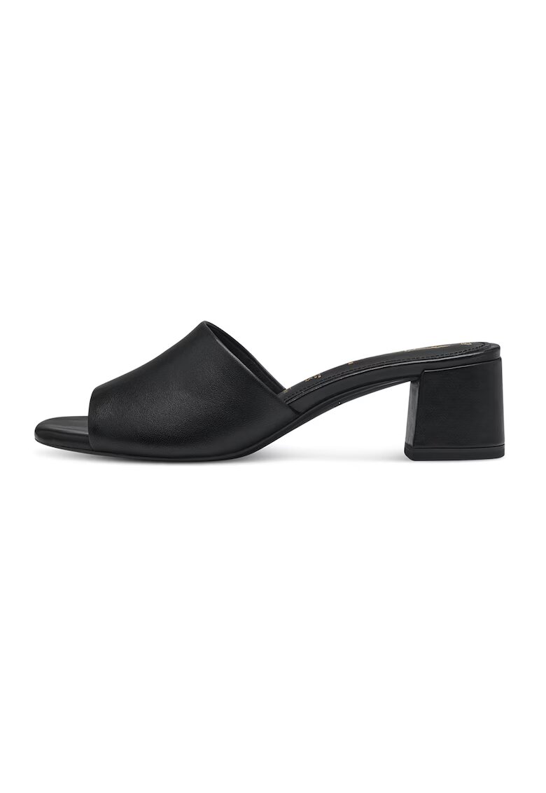 Tamaris Papuci cu toc de piele - Negru