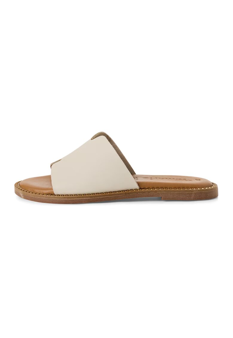 Tamaris Papuci de piele - Alb fildes