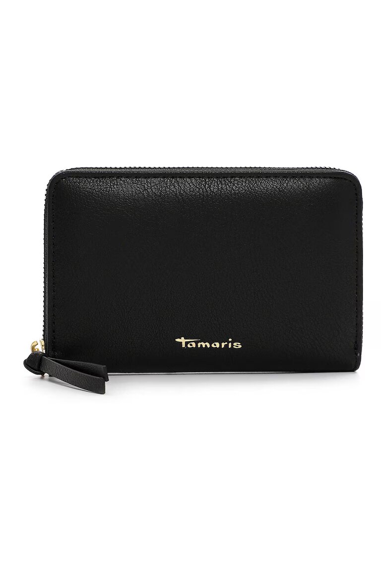 Tamaris Portofel cu logo si fermoar - Negru