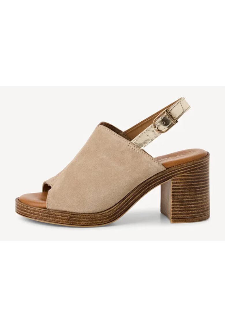 Tamaris Sandale cu toc gros 1-28304-44 - bej - Bej