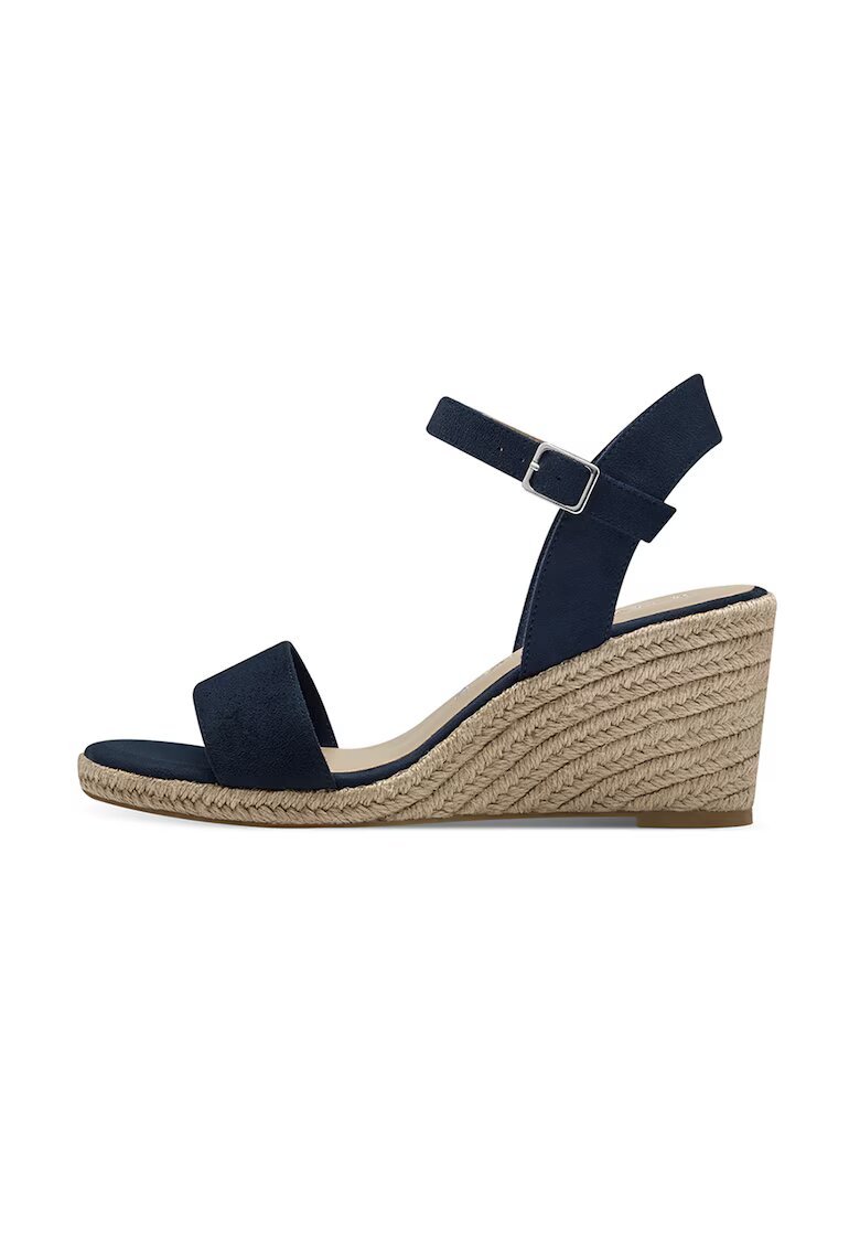 Tamaris Sandale-espadrile cu talpa wedge - Albastru ultramarin