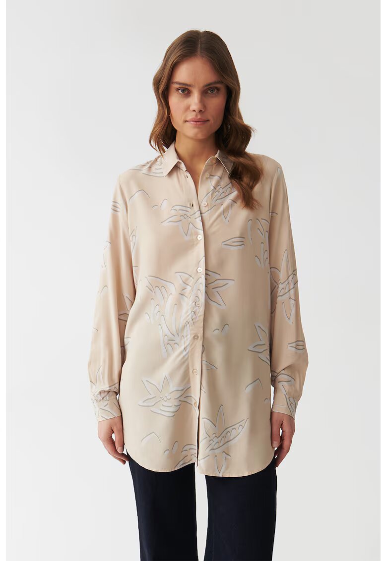 Tatuum Camasa cu model floral Libu - Alb fildes