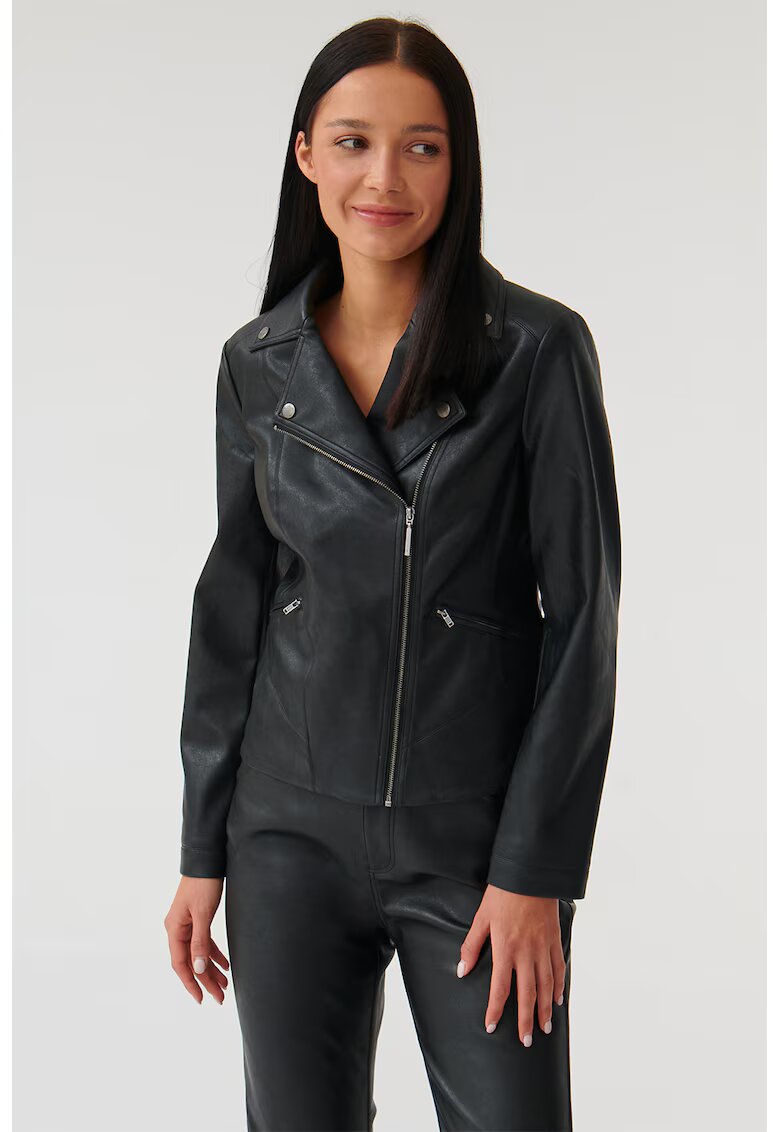 Tatuum Jacheta biker de piele ecologica Ramonesi - Negru