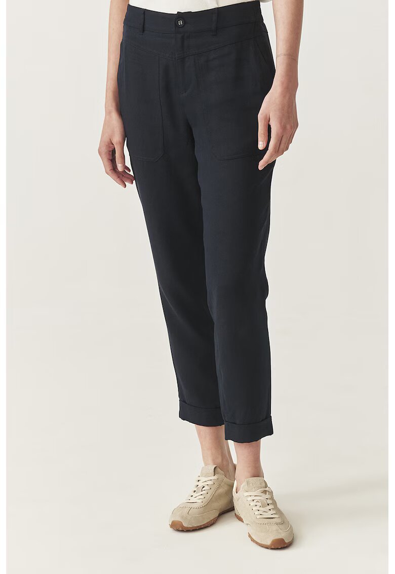 Tatuum Pantaloni din amestec de lyocell si in - Albastru ultramarin