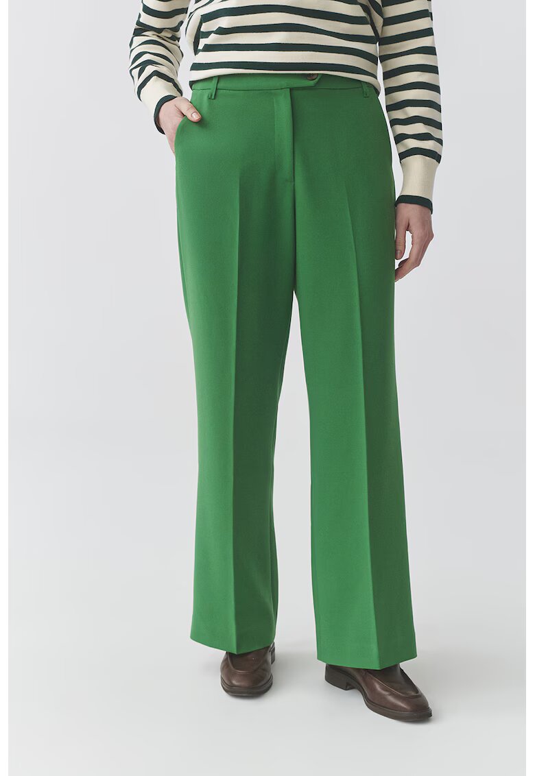Tatuum Pantaloni eleganti cu detalii pensa - Verde