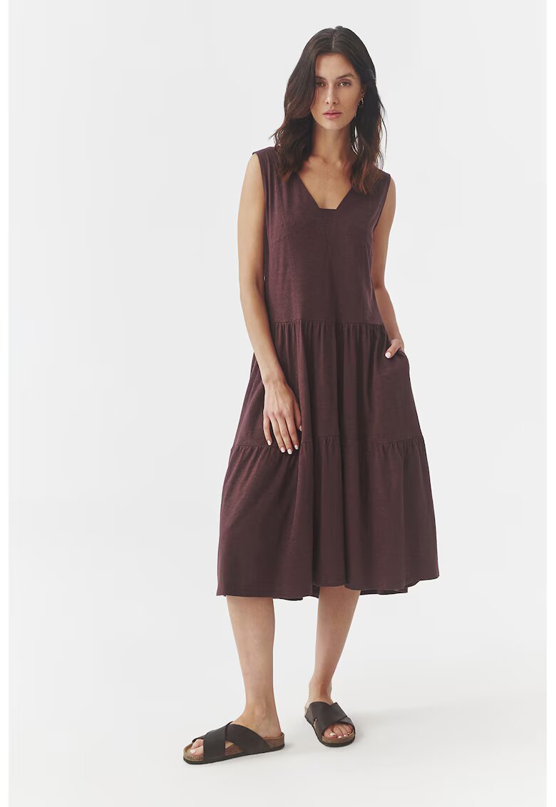 Tatuum Rochie midi din amestec de modal - Maro inchis