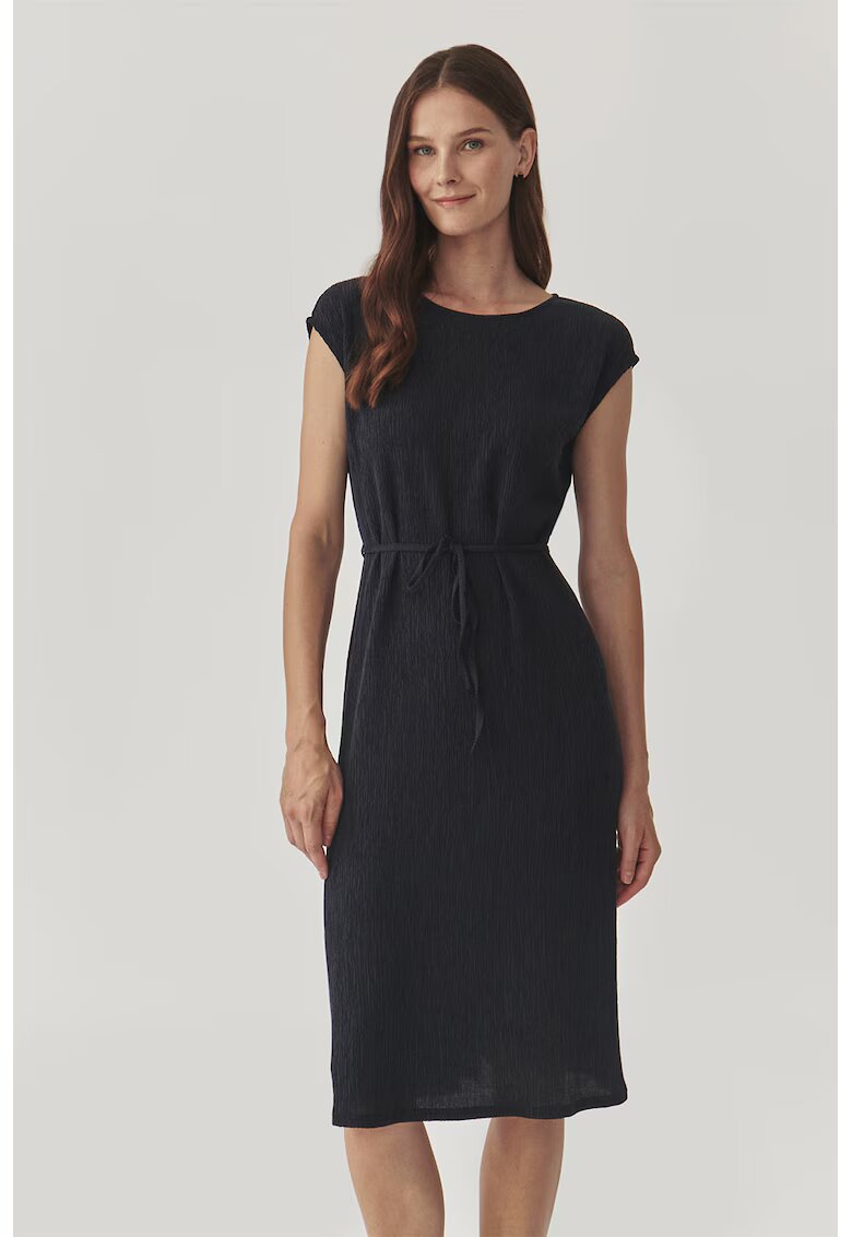 Tatuum Rochie midi evazata din amestec de lyocell Tabi - Negru