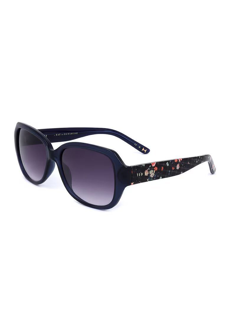 Ted Baker Ochelari de soare cu brate cu imprimeu - Negru/Portocaliu