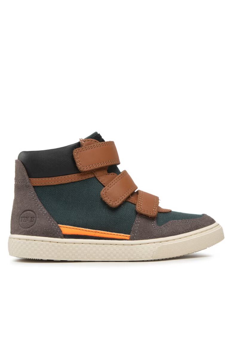 Ten IS Pantofi copii 300940433 - Piele intoarsa/Textil - Verde/Maro