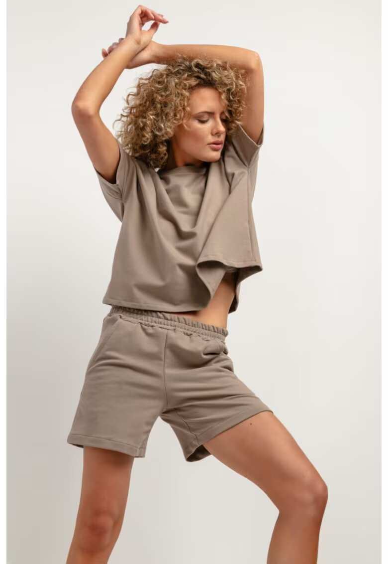 Tessita Pantaloni scurți cappuccino T385 - Maro