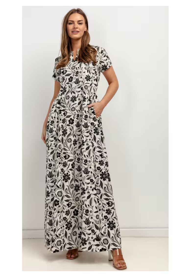 Tessita Rochie din amestec de in cu buzunare laterale