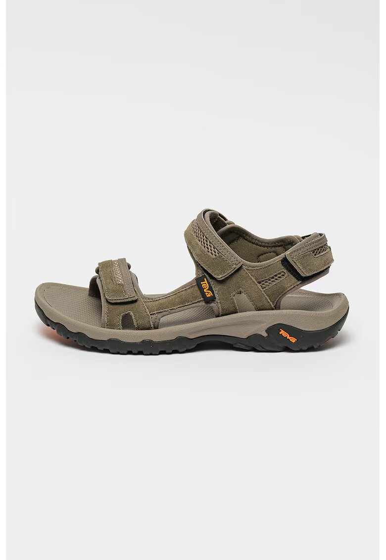 Teva Sandale de piele si material textil Hudson - Verde feriga