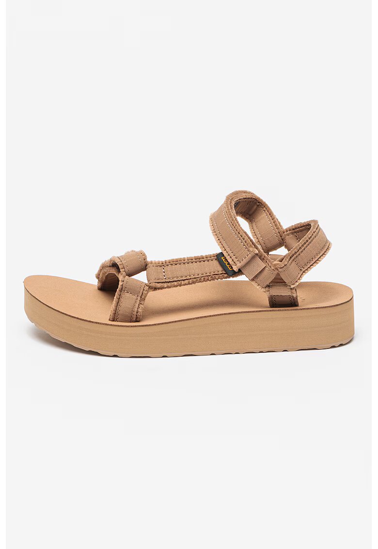 Teva Sandale din material textil cu velcro - Maro scortisoara